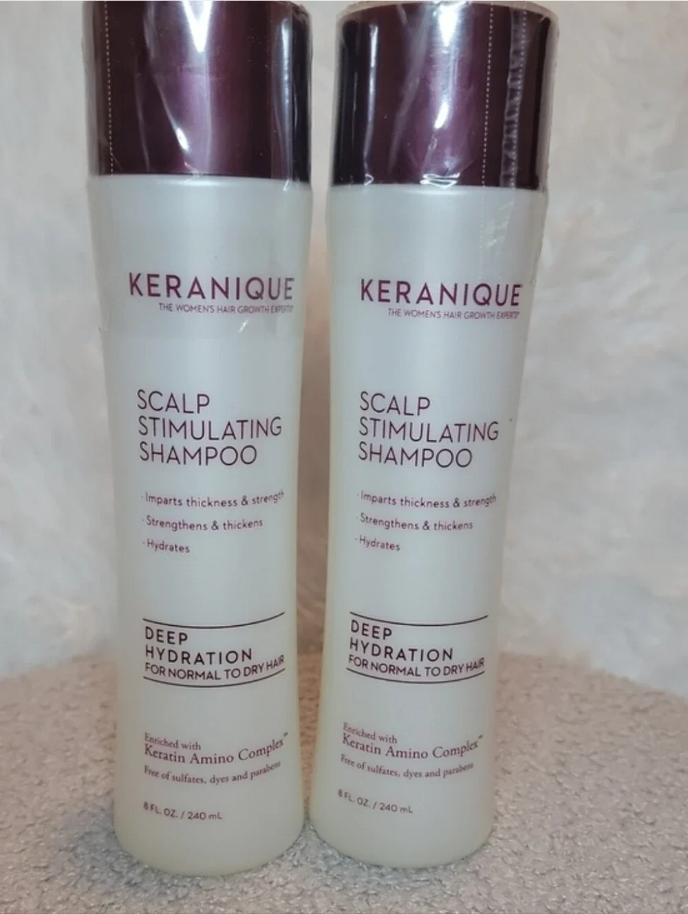 ✨️Keranique✨️Scalp Stimulating Shampoo-Deep Hydration.Set of (2) 8oz. Never Used